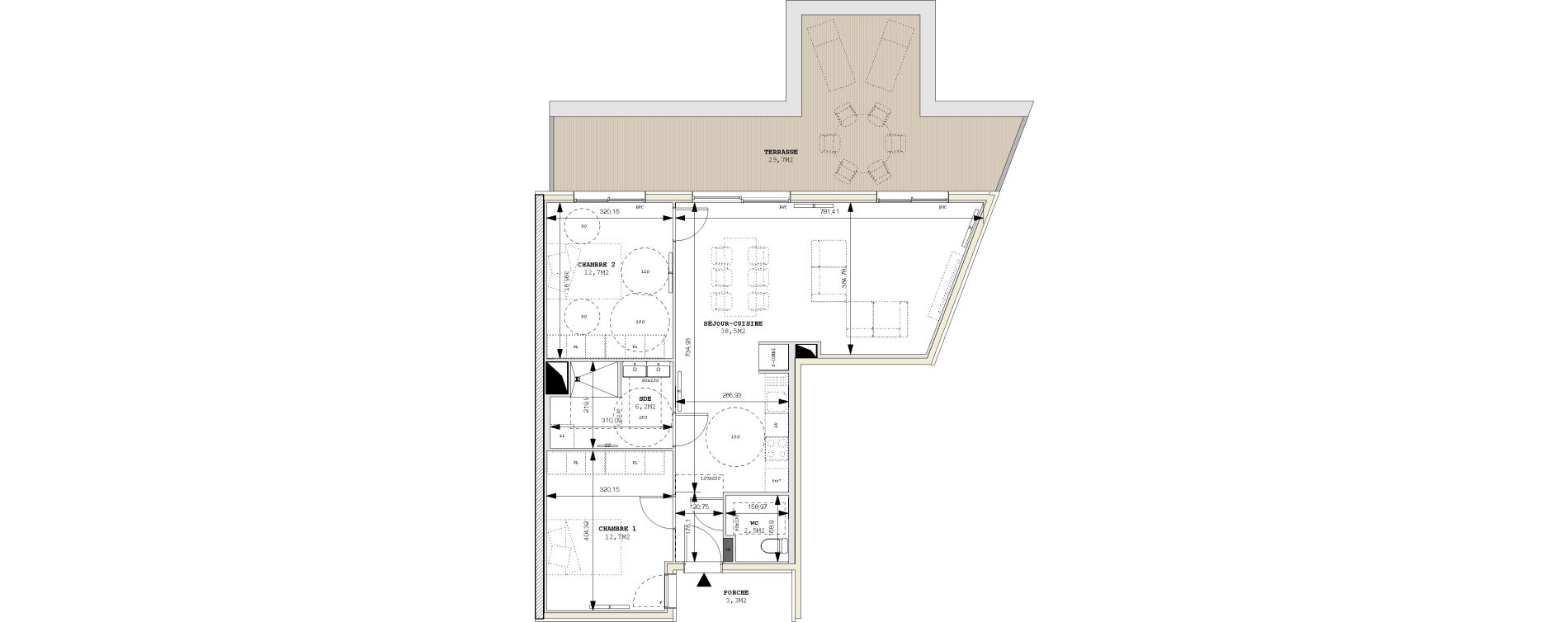 Appartement T3 de 72,60 m2 &agrave; Eysines Centre