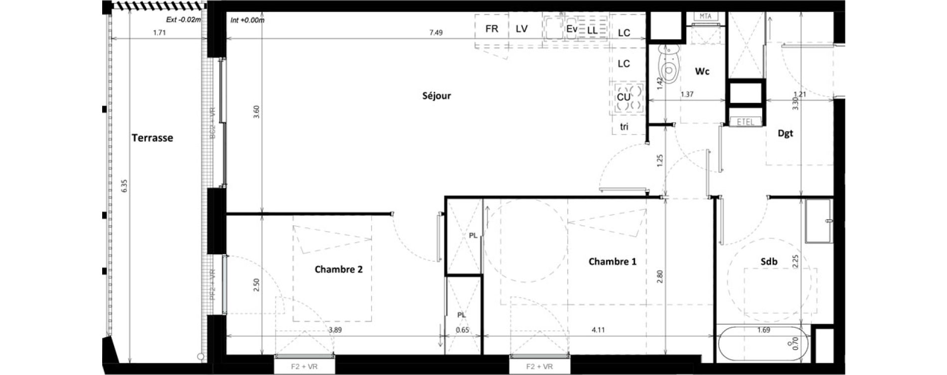 Appartement T3 de 66,26 m2 &agrave; Floirac Zac garonne eiffel