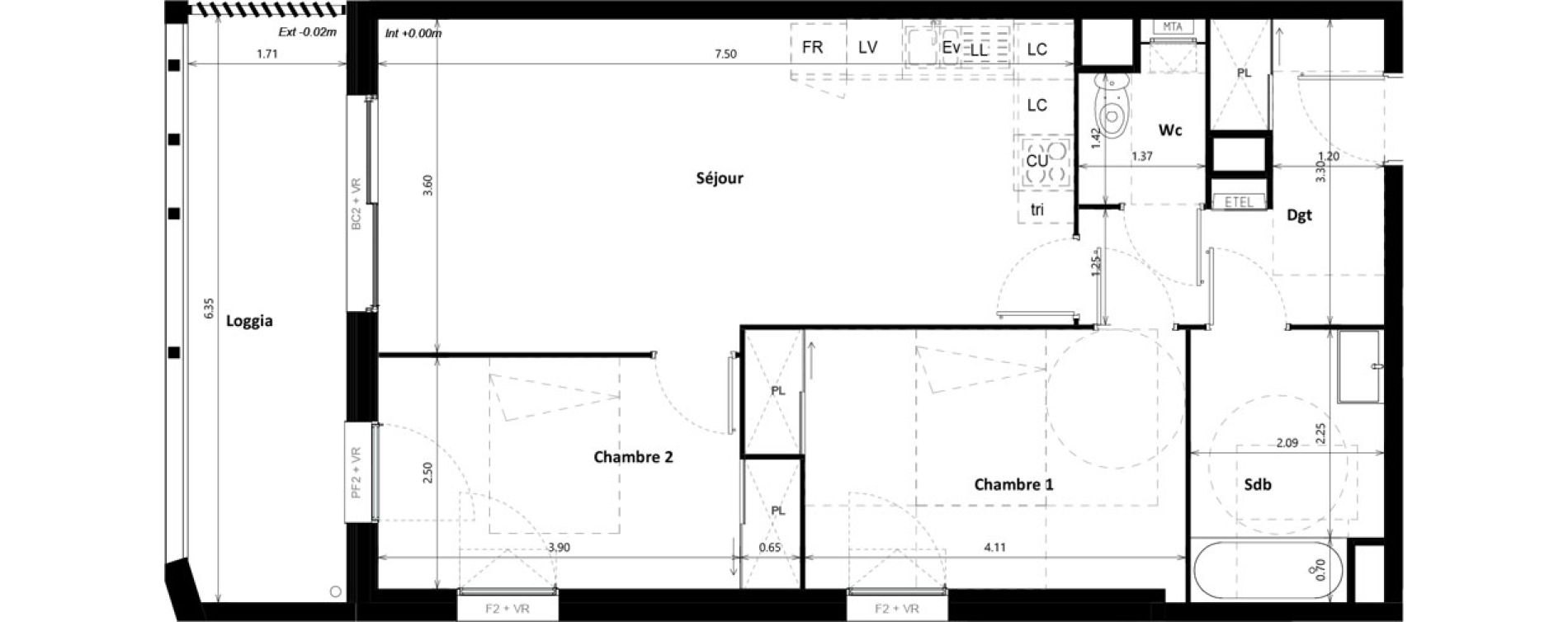 Appartement T3 de 66,26 m2 &agrave; Floirac Zac garonne eiffel