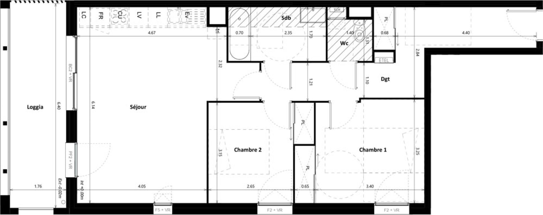 Appartement T3 de 70,55 m2 &agrave; Floirac Zac garonne eiffel