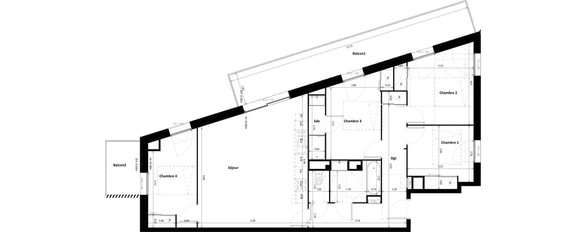 Appartement T5 de 97,16 m2 &agrave; Floirac Zac garonne eiffel