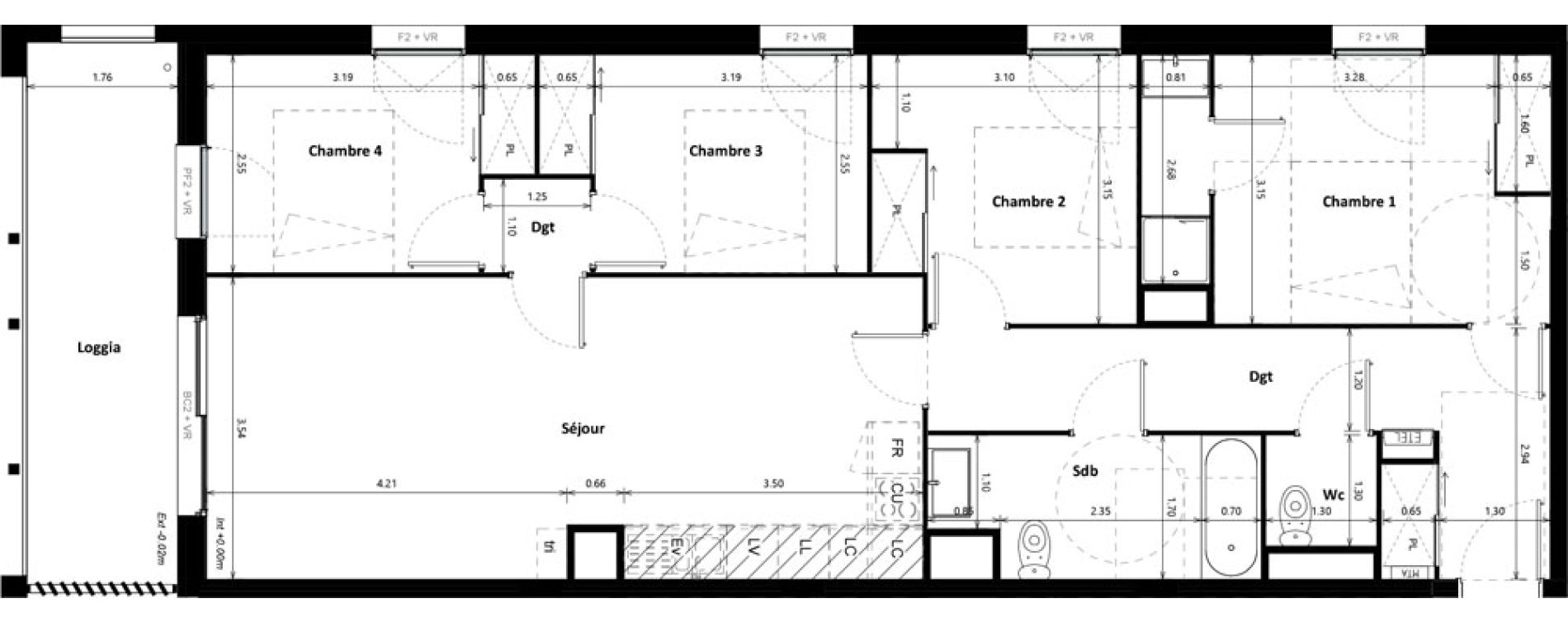 Appartement T5 de 94,46 m2 &agrave; Floirac Zac garonne eiffel