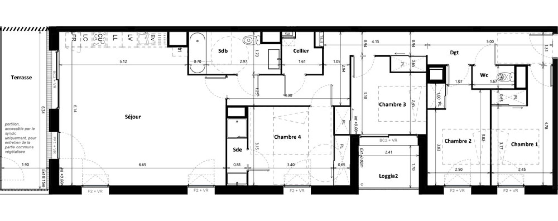 Appartement T5 de 112,33 m2 &agrave; Floirac Zac garonne eiffel