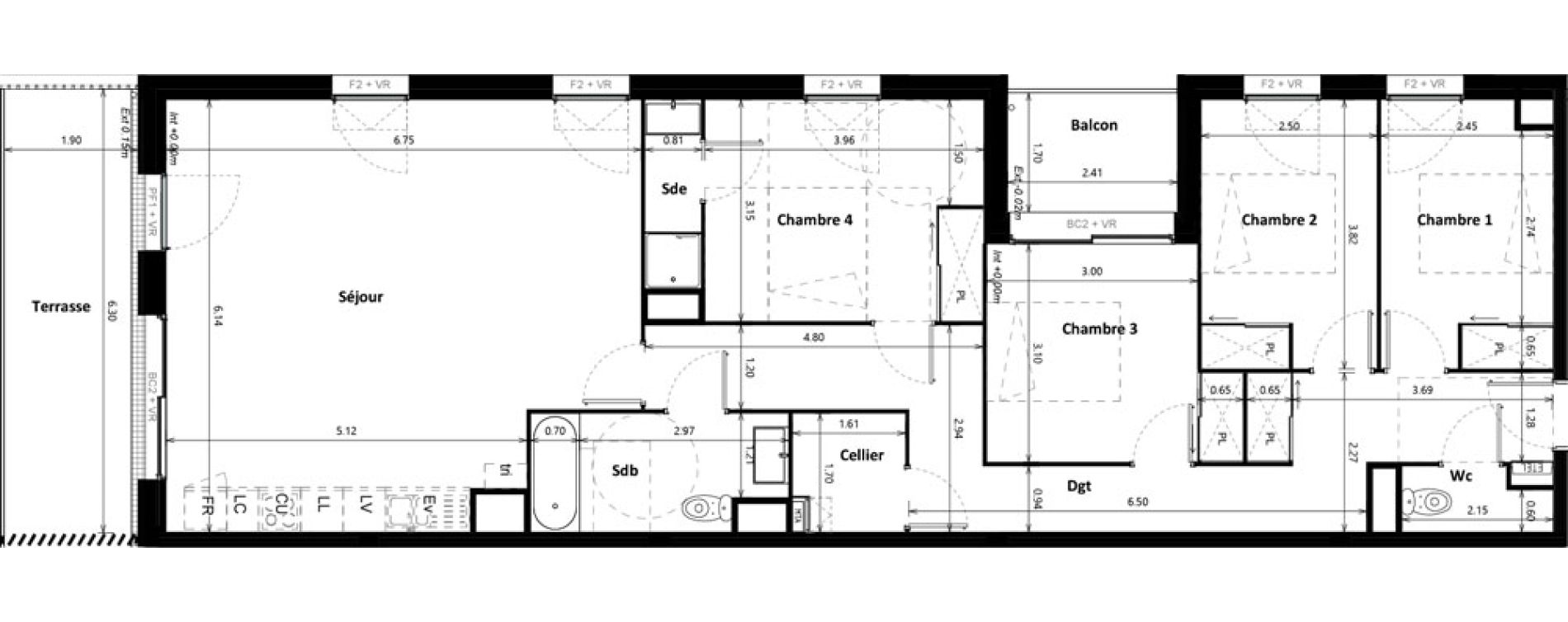 Appartement T5 de 112,65 m2 &agrave; Floirac Zac garonne eiffel