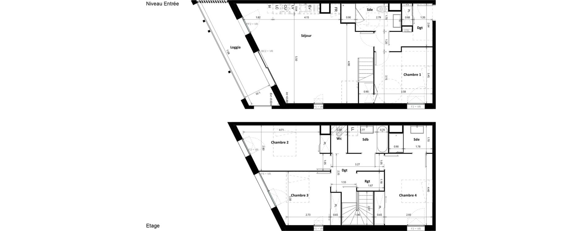 Appartement T5 de 120,55 m2 &agrave; Floirac Zac garonne eiffel