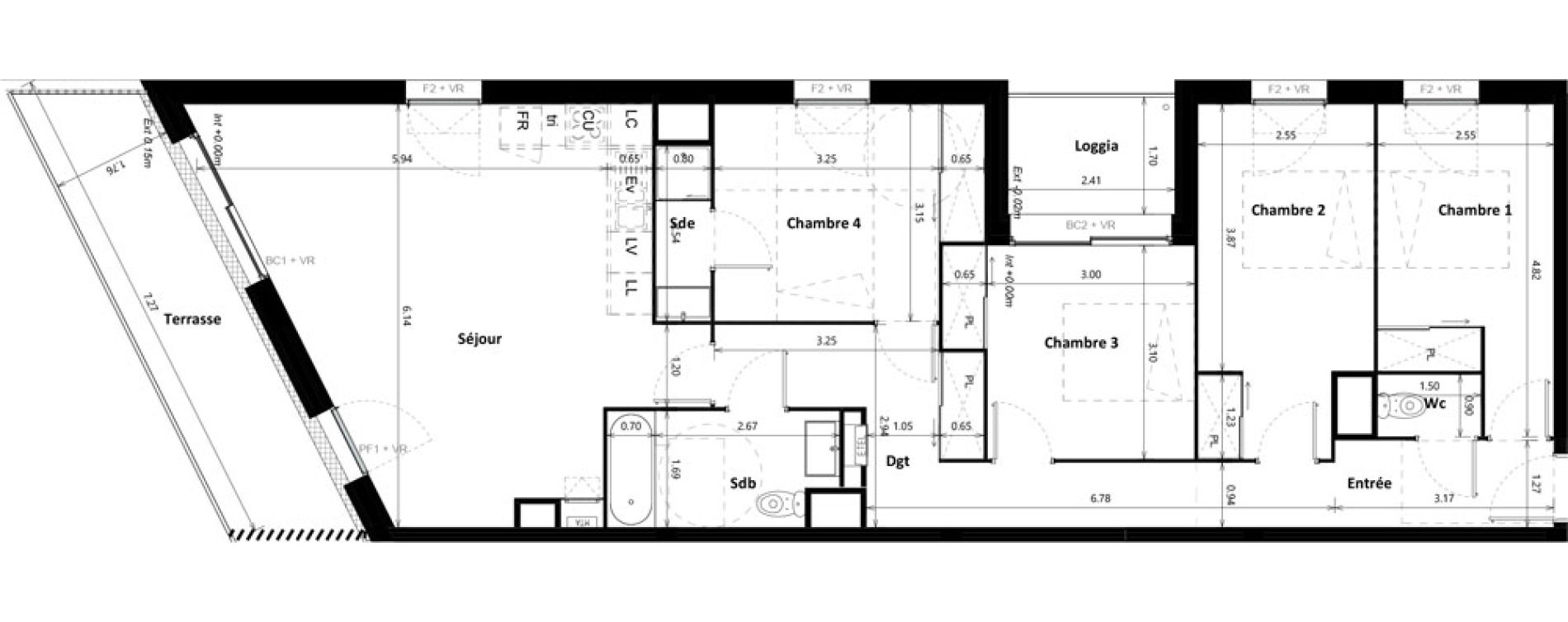 Appartement T5 de 104,18 m2 &agrave; Floirac Zac garonne eiffel