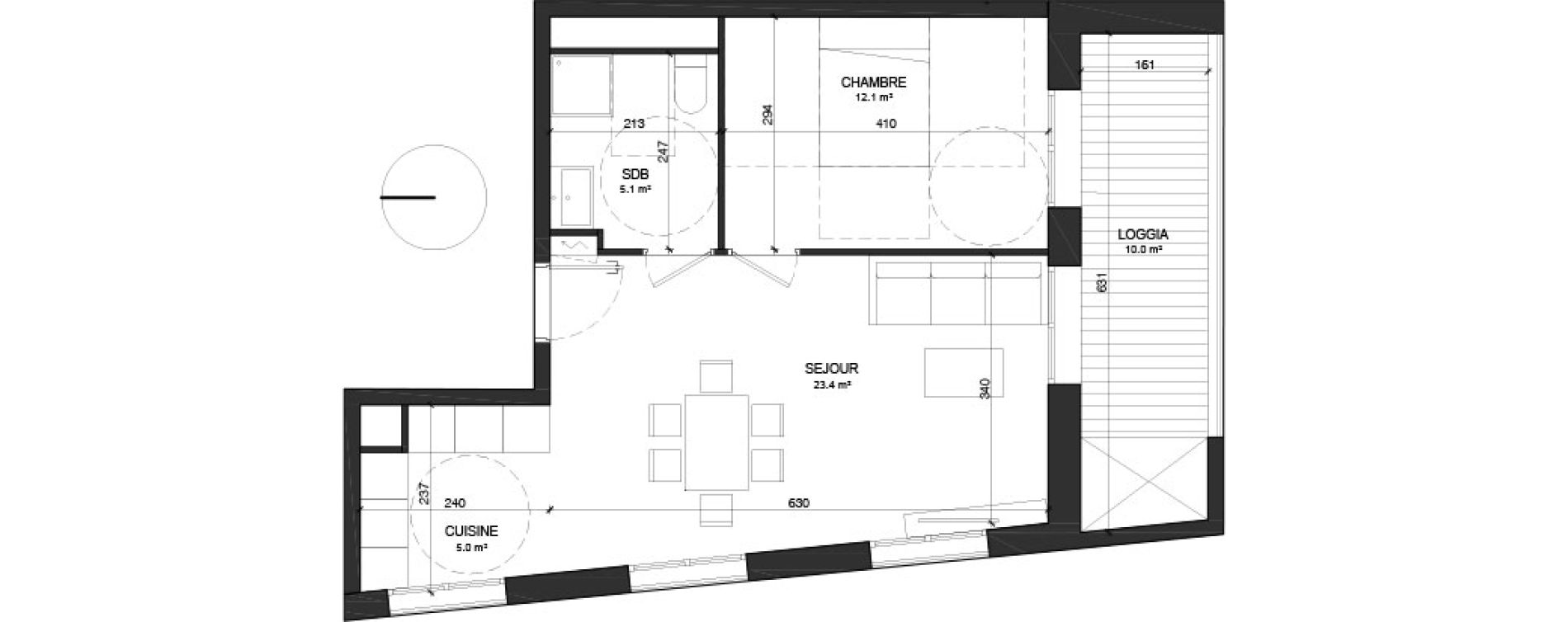 Appartement T2 de 45,60 m2 &agrave; Floirac Floirac lib&eacute;ration
