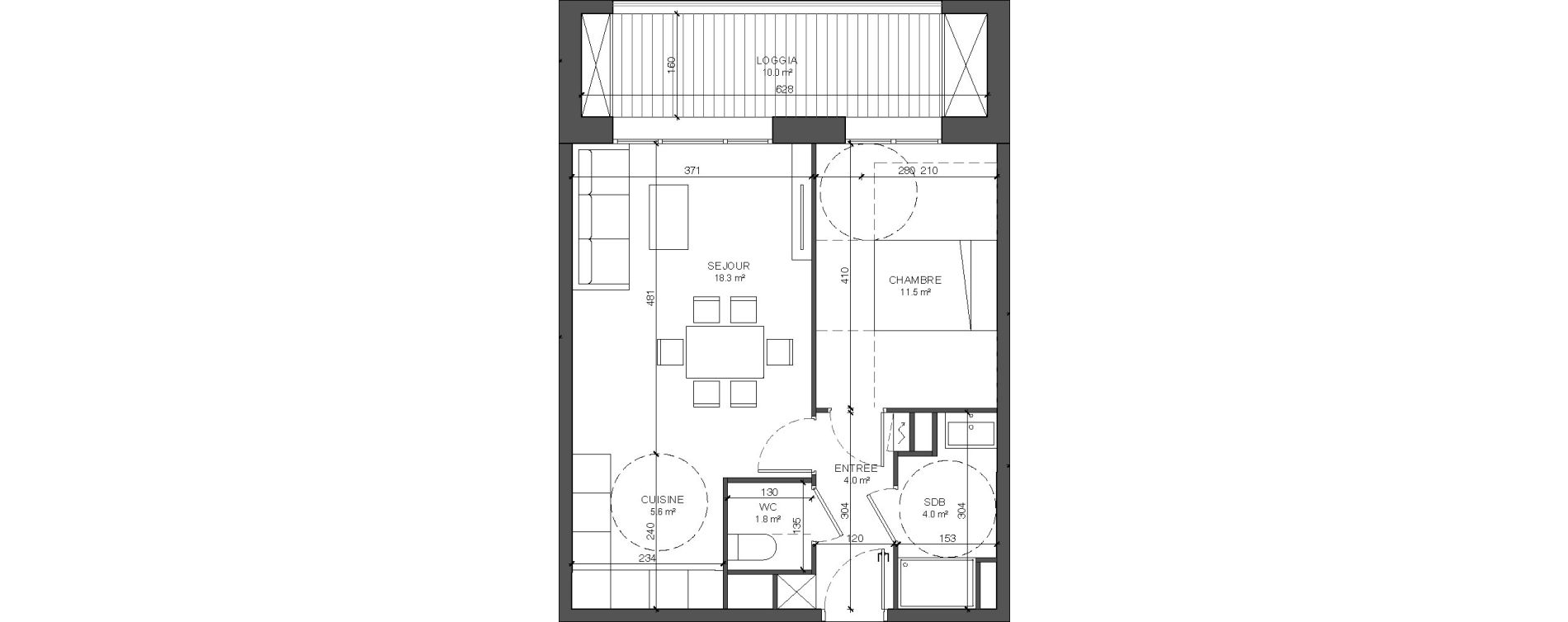 Appartement T2 de 45,20 m2 &agrave; Floirac Floirac lib&eacute;ration