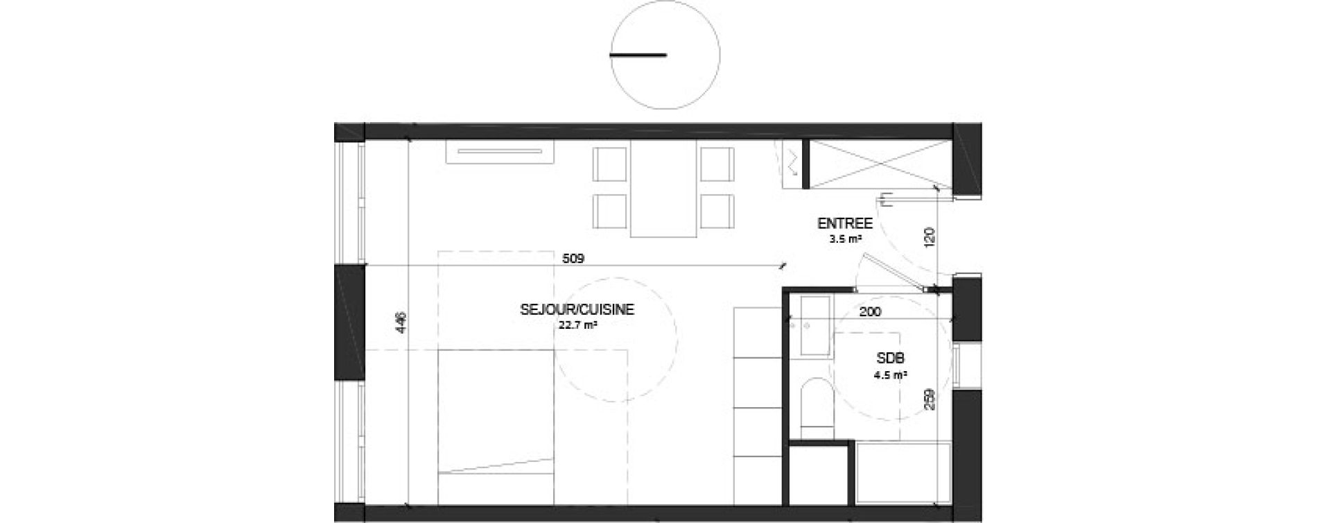 Appartement T1 de 30,70 m2 &agrave; Floirac Floirac lib&eacute;ration