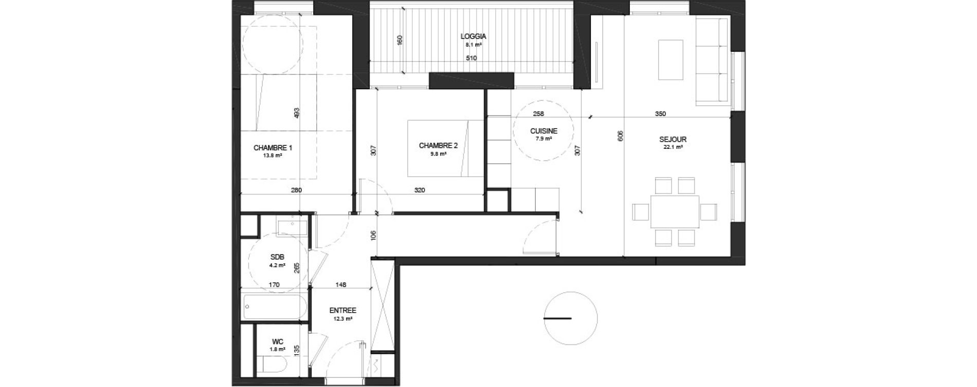 Appartement T3 de 71,90 m2 &agrave; Floirac Floirac lib&eacute;ration