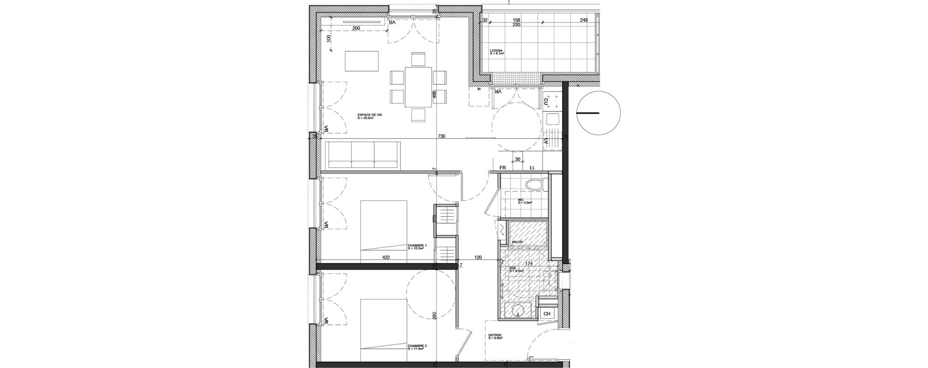 Appartement T3 de 66,10 m2 &agrave; Floirac Floirac lib&eacute;ration
