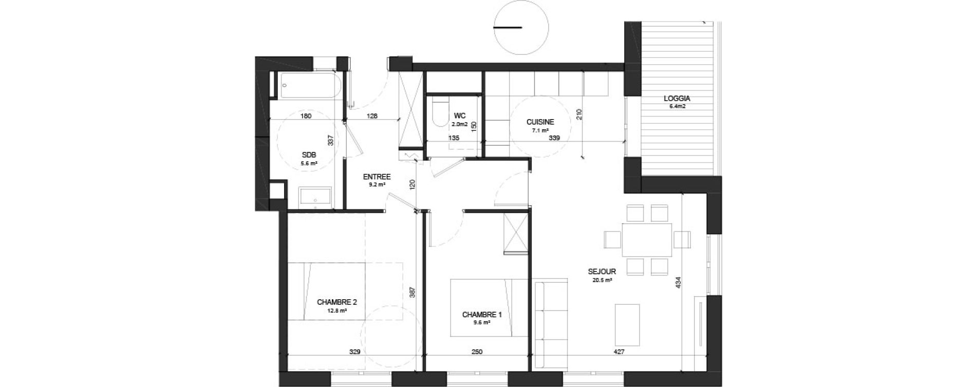 Appartement T3 de 66,80 m2 &agrave; Floirac Floirac lib&eacute;ration