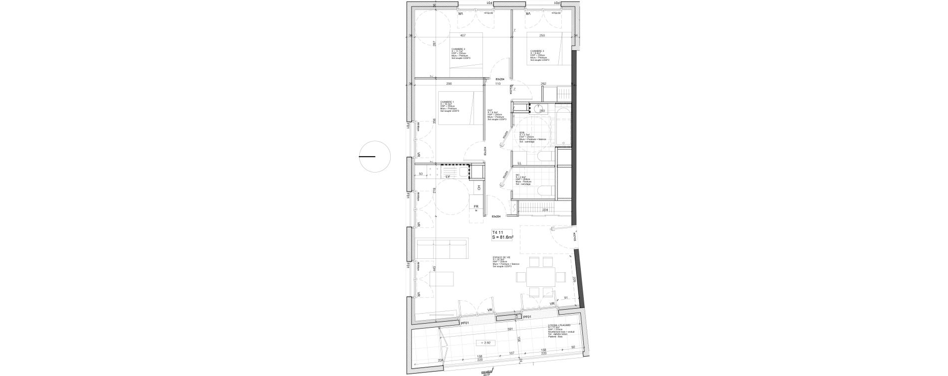 Appartement T4 de 81,60 m2 &agrave; Floirac Floirac lib&eacute;ration