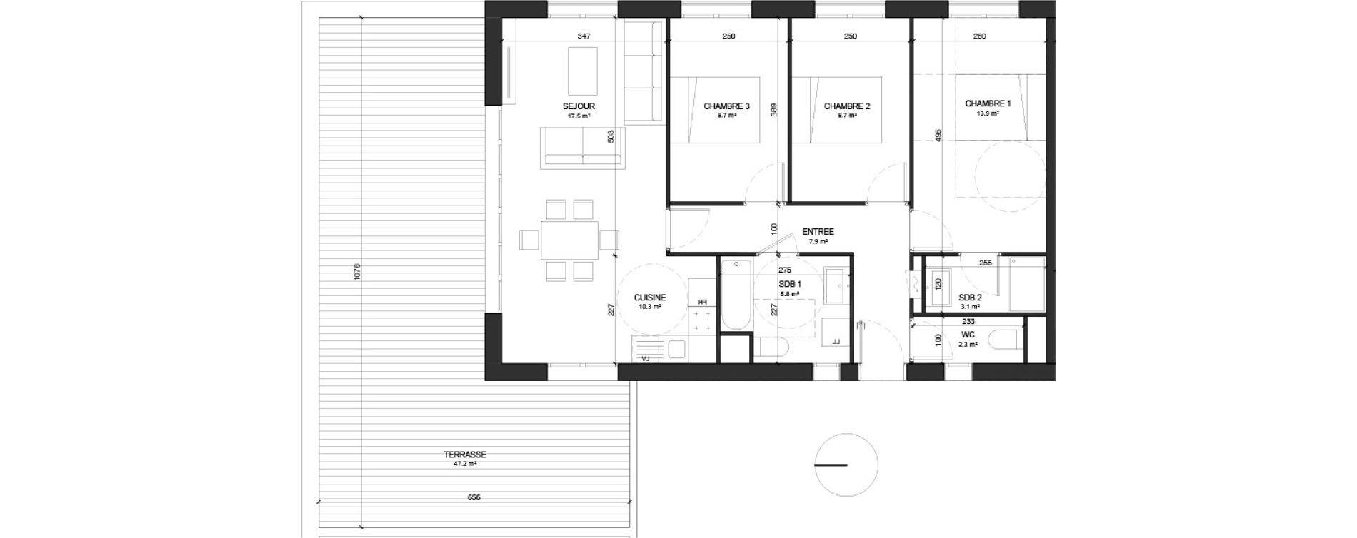 Appartement T4 de 80,20 m2 &agrave; Floirac Floirac lib&eacute;ration