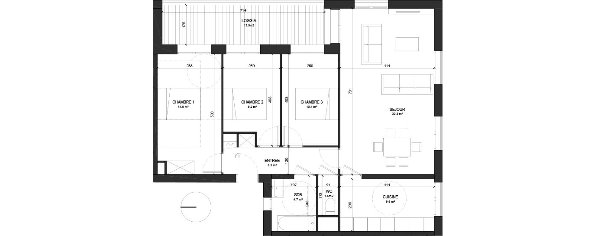 Appartement T4 de 86,80 m2 &agrave; Floirac Floirac lib&eacute;ration
