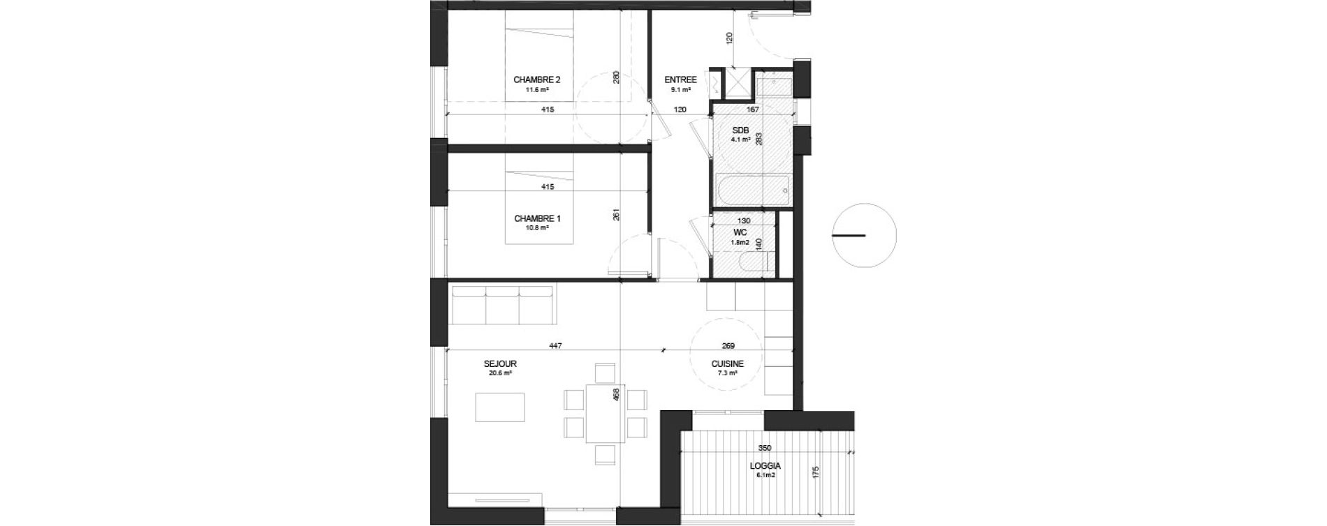 Appartement T3 de 65,30 m2 &agrave; Floirac Floirac lib&eacute;ration