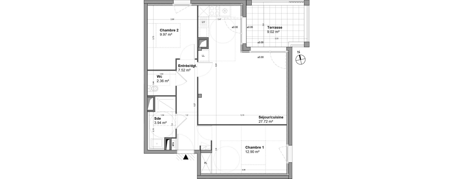 Appartement T3 de 64,41 m2 &agrave; Floirac La souys