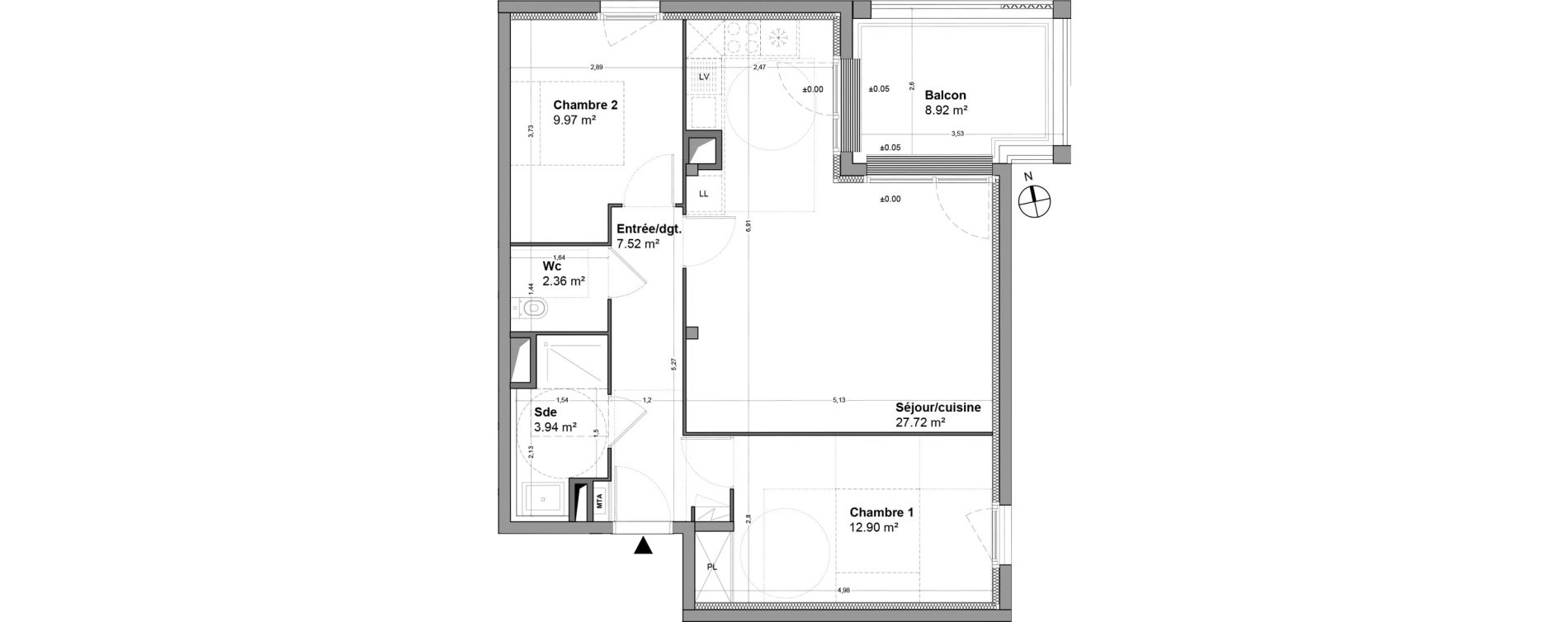 Appartement T3 de 64,47 m2 &agrave; Floirac La souys