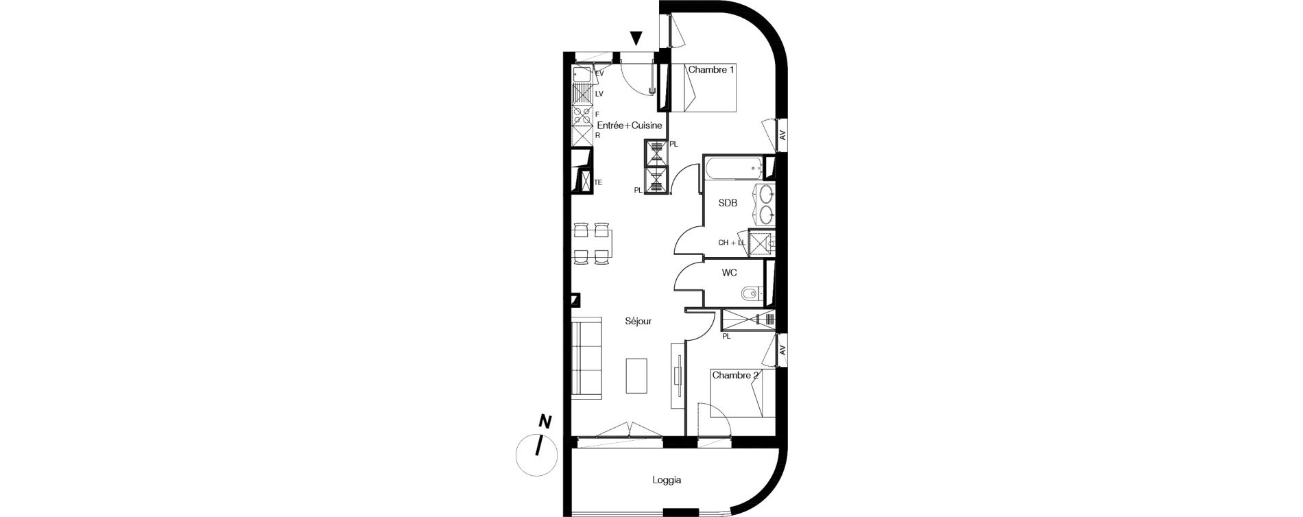 Appartement T3 de 65,50 m2 &agrave; Floirac Gravette