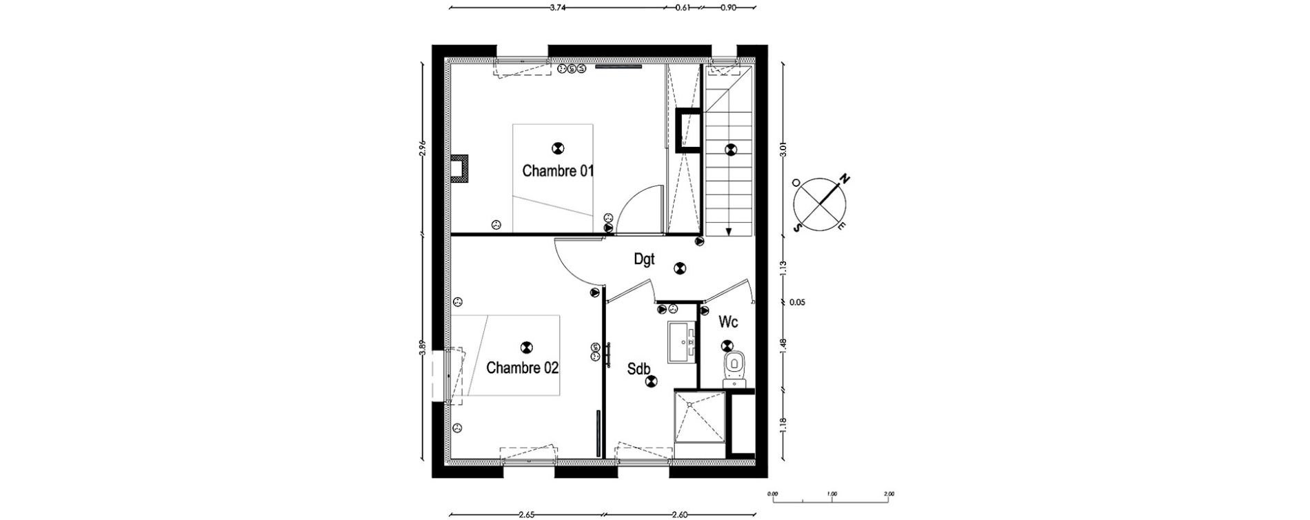 Maison T3 de 64,90 m2 &agrave; Gradignan Centre