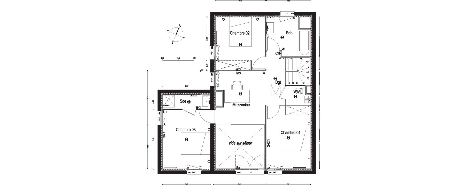Maison T5 de 112,03 m2 &agrave; Gradignan Centre