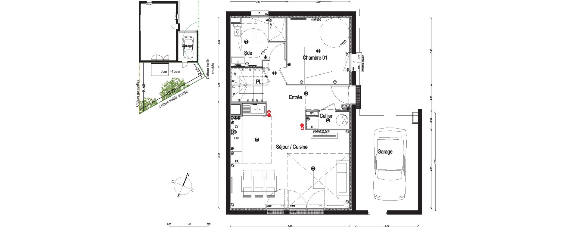 Maison T5 de 112,04 m2 &agrave; Gradignan Centre
