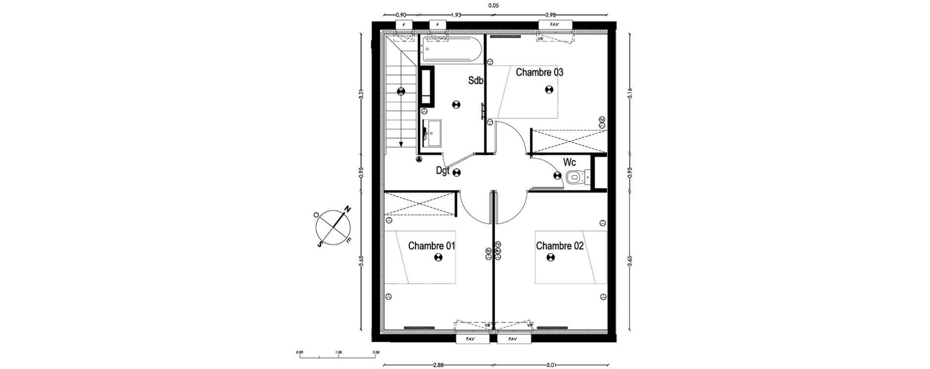 Maison T4 de 83,88 m2 à Gradignan Centre