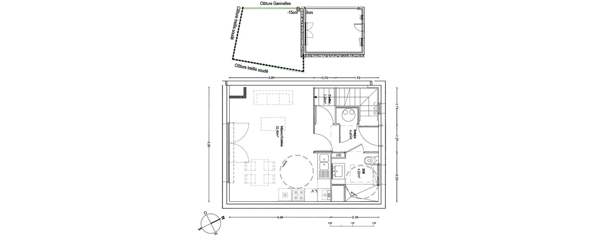 Maison T3 de 64,90 m2 &agrave; Gradignan Centre