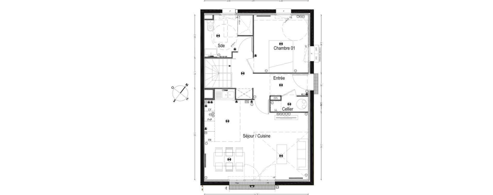Maison T5 de 101,03 m2 &agrave; Gradignan Centre