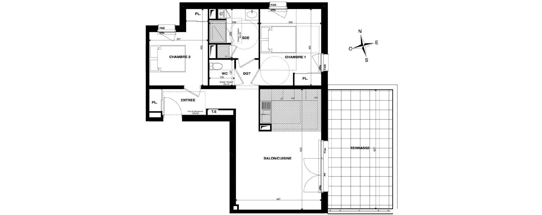 Appartement T3 de 66,08 m2 &agrave; Gradignan Centre