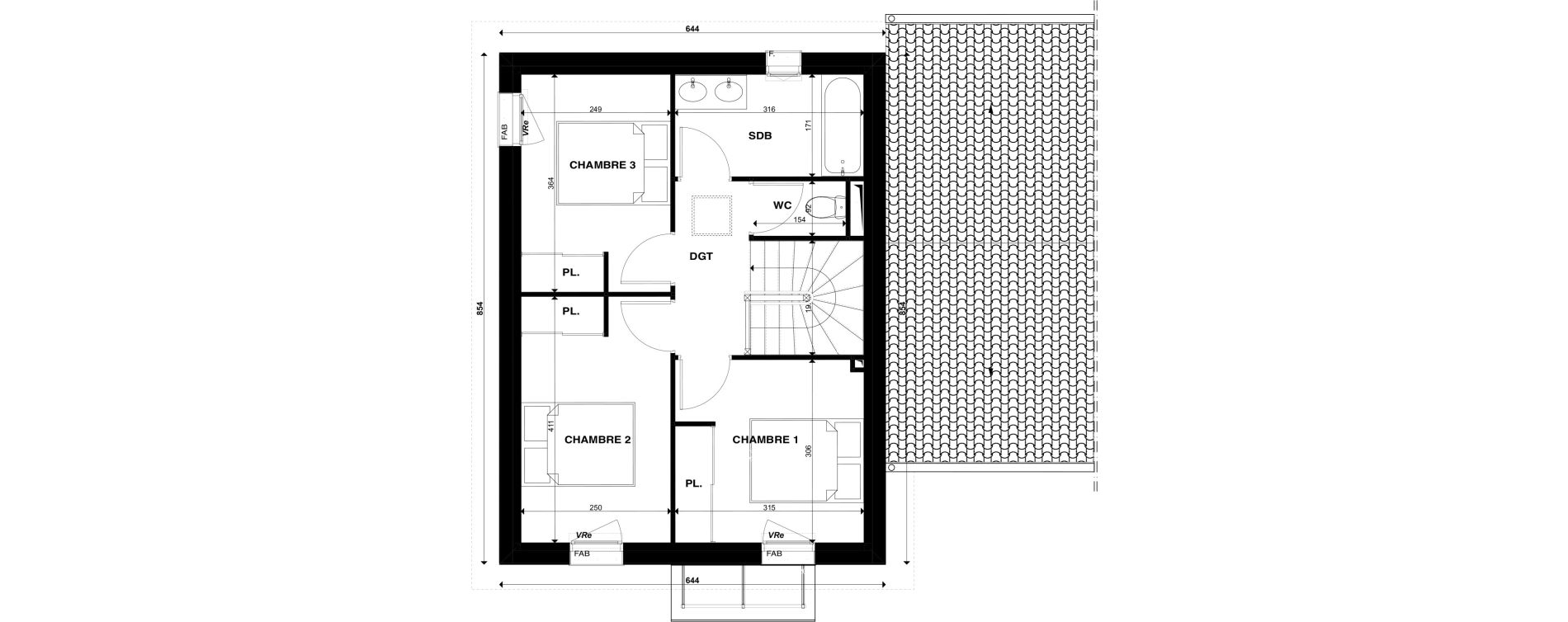 Maison T4 de 79,43 m2 &agrave; Gradignan Centre