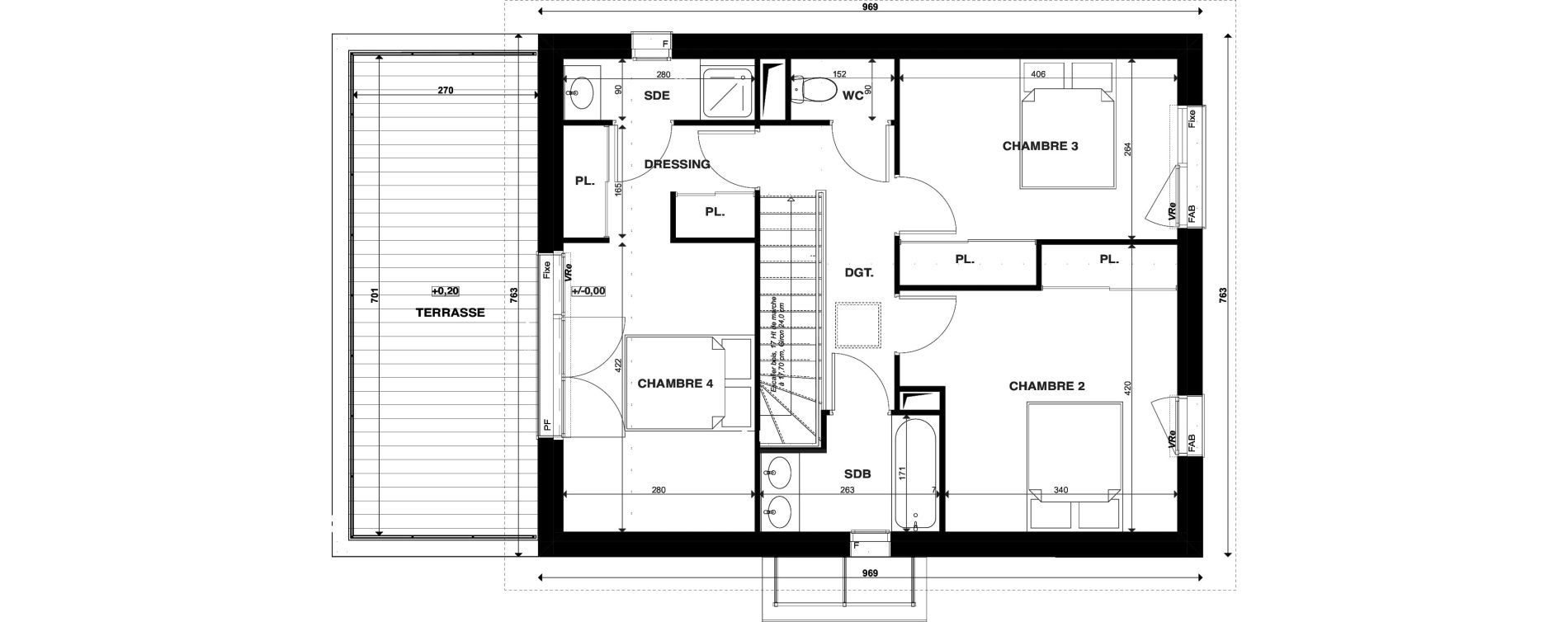 Maison T5 de 118,53 m2 &agrave; Gradignan Centre