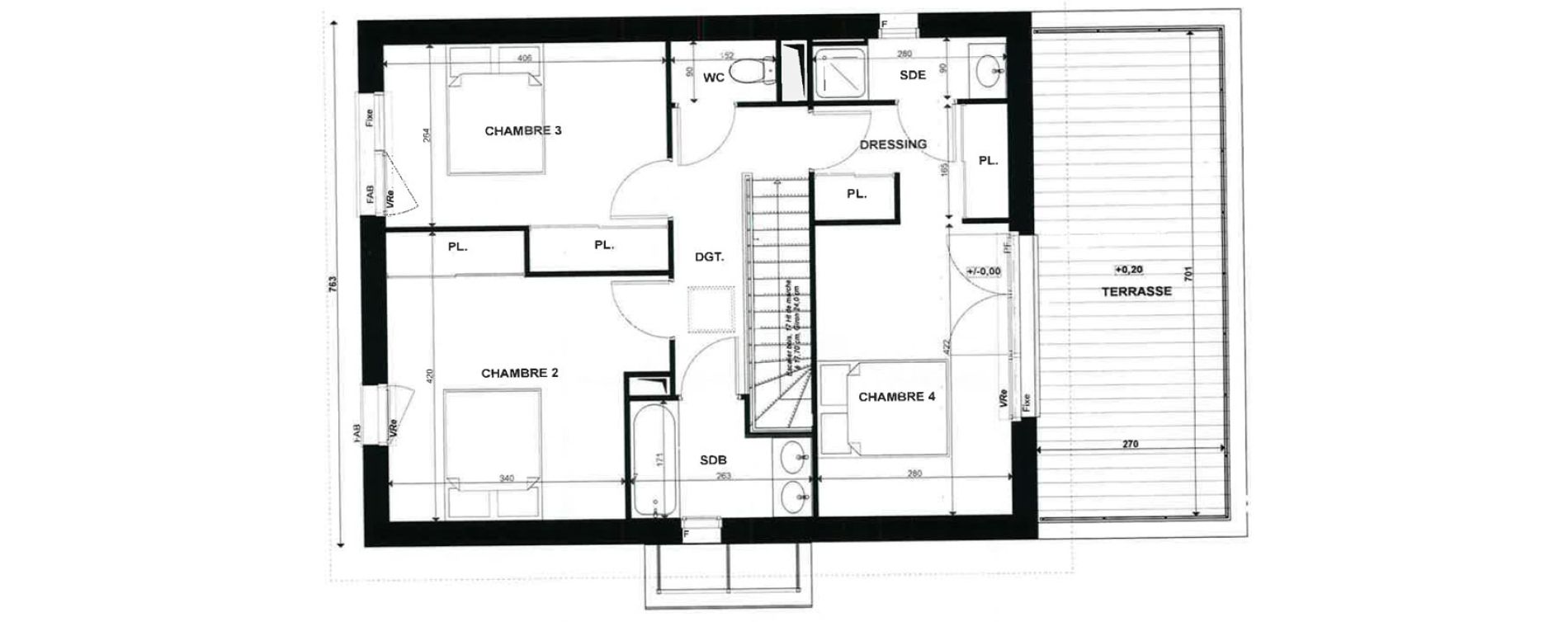 Maison T5 de 118,53 m2 &agrave; Gradignan Centre