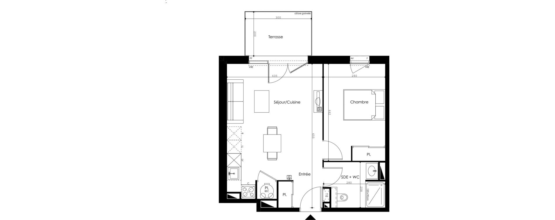 Appartement T2 de 45,00 m2 &agrave; Gujan-Mestras Centre