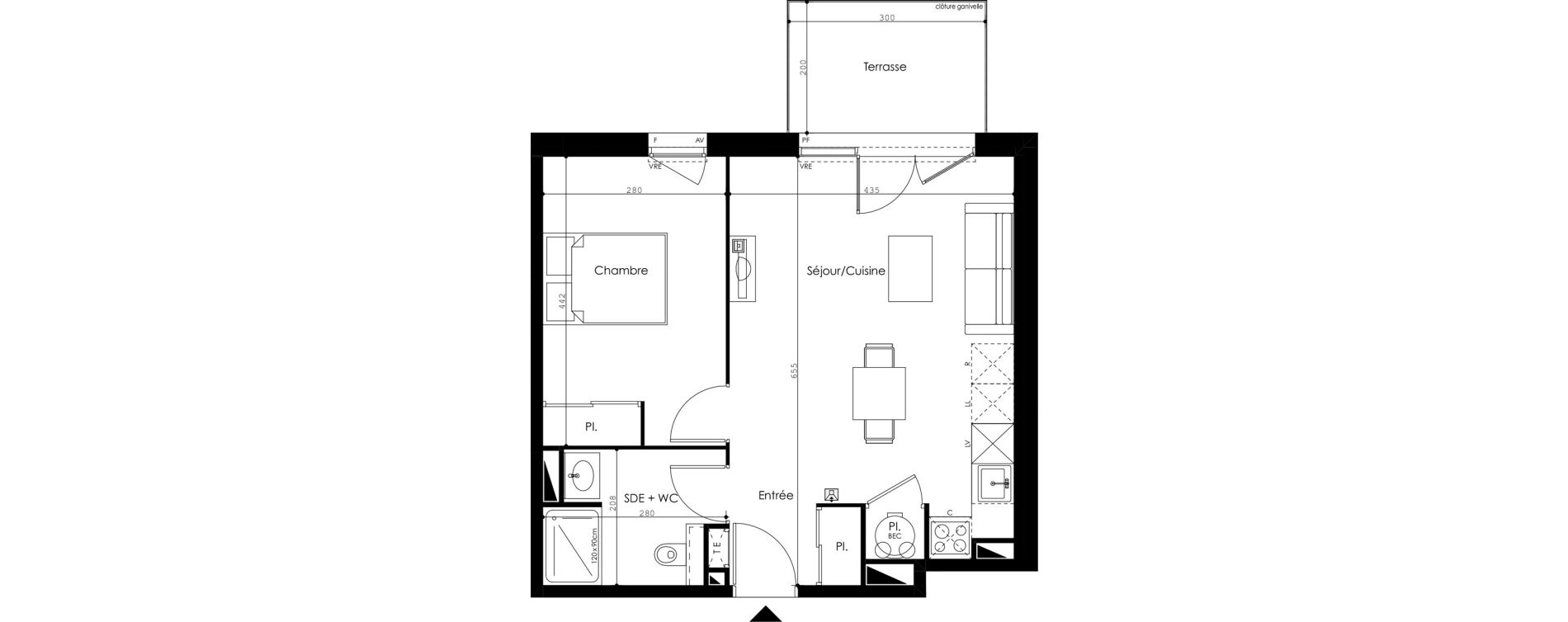 Appartement T2 de 45,00 m2 &agrave; Gujan-Mestras Centre