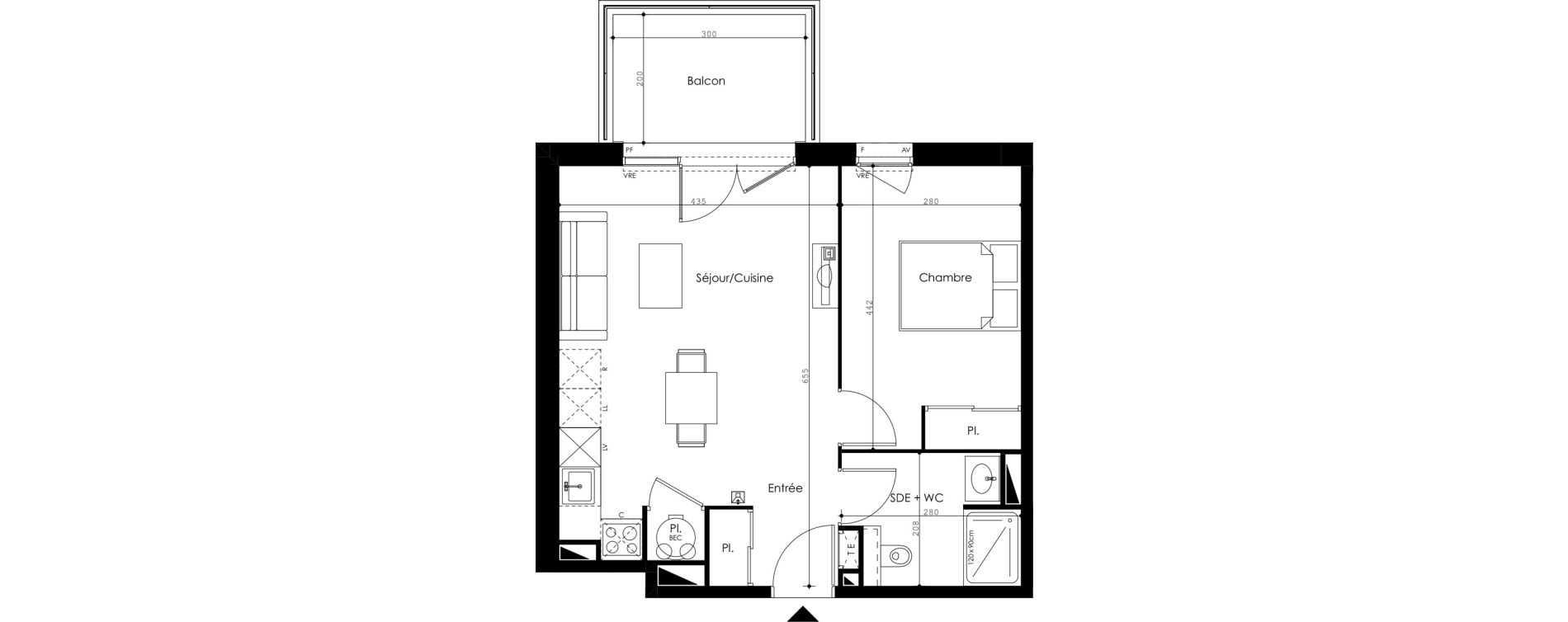 Appartement T2 de 45,00 m2 &agrave; Gujan-Mestras Centre