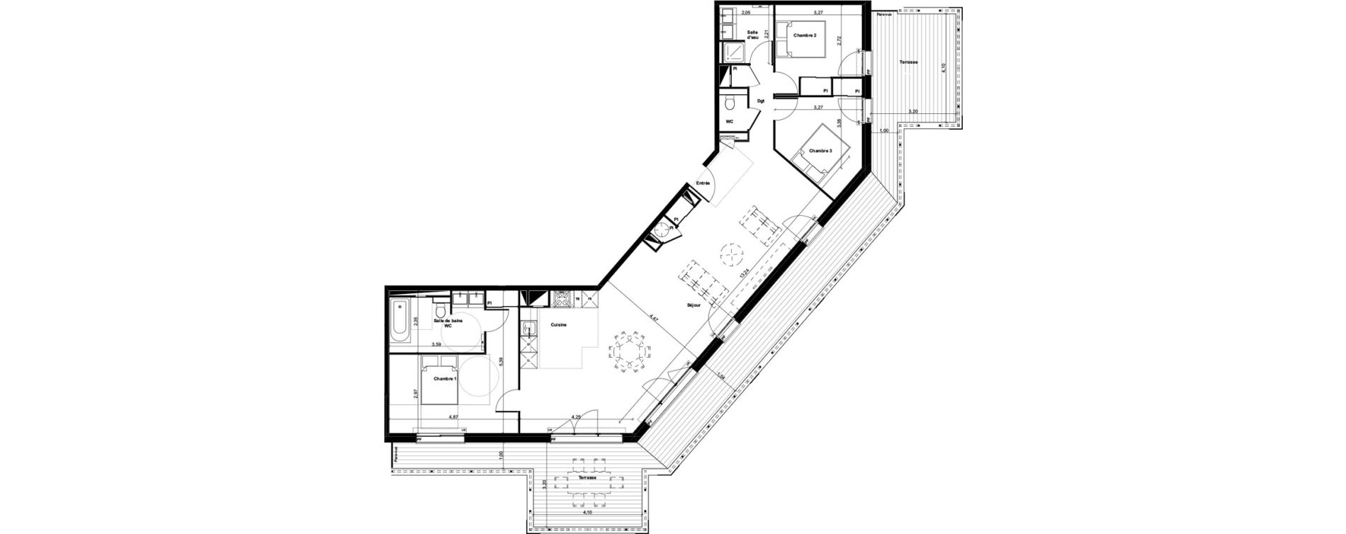 Appartement T4 de 117,35 m2 &agrave; Gujan-Mestras Centre