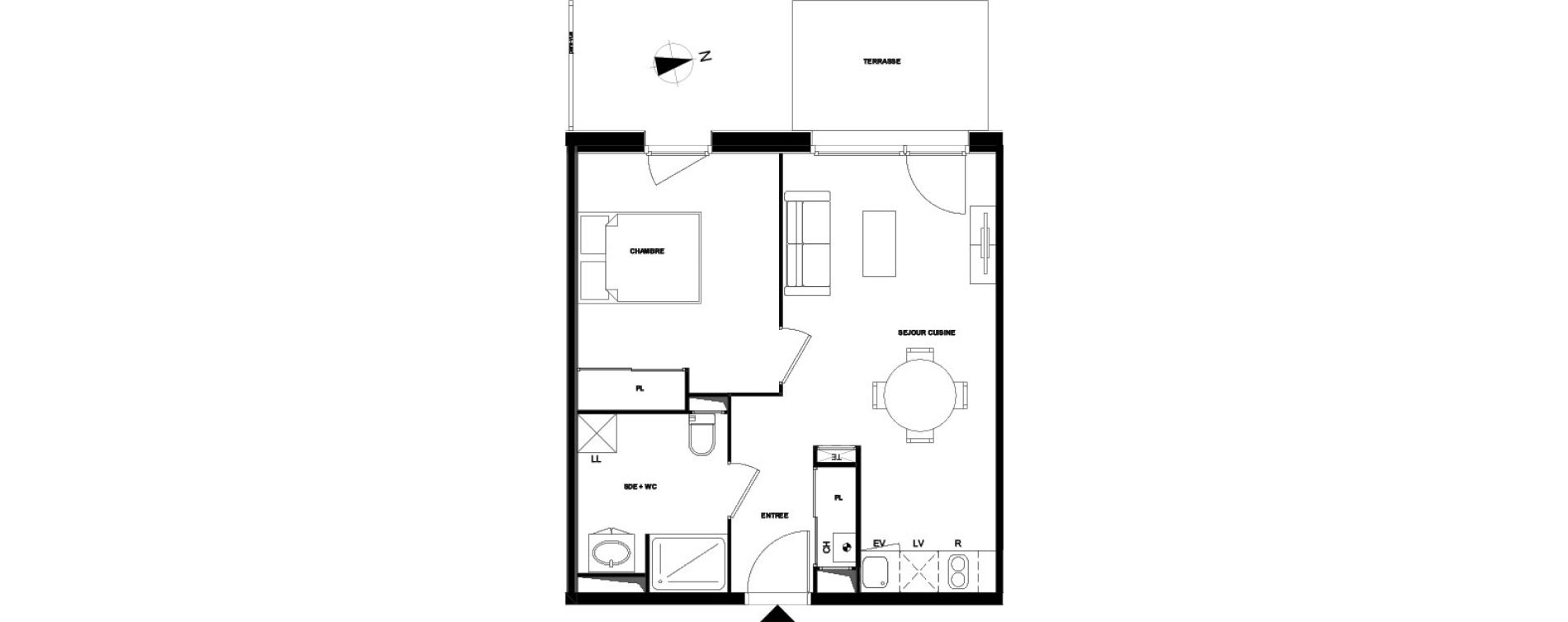 Appartement T2 de 41,53 m2 &agrave; Gujan-Mestras Centre