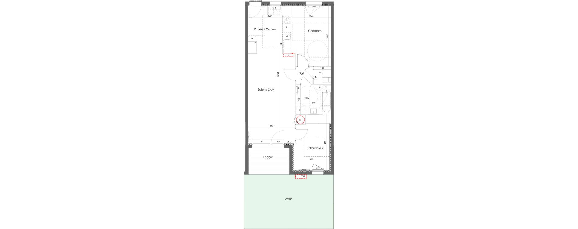 Appartement T3 de 66,67 m2 &agrave; Gujan-Mestras Centre