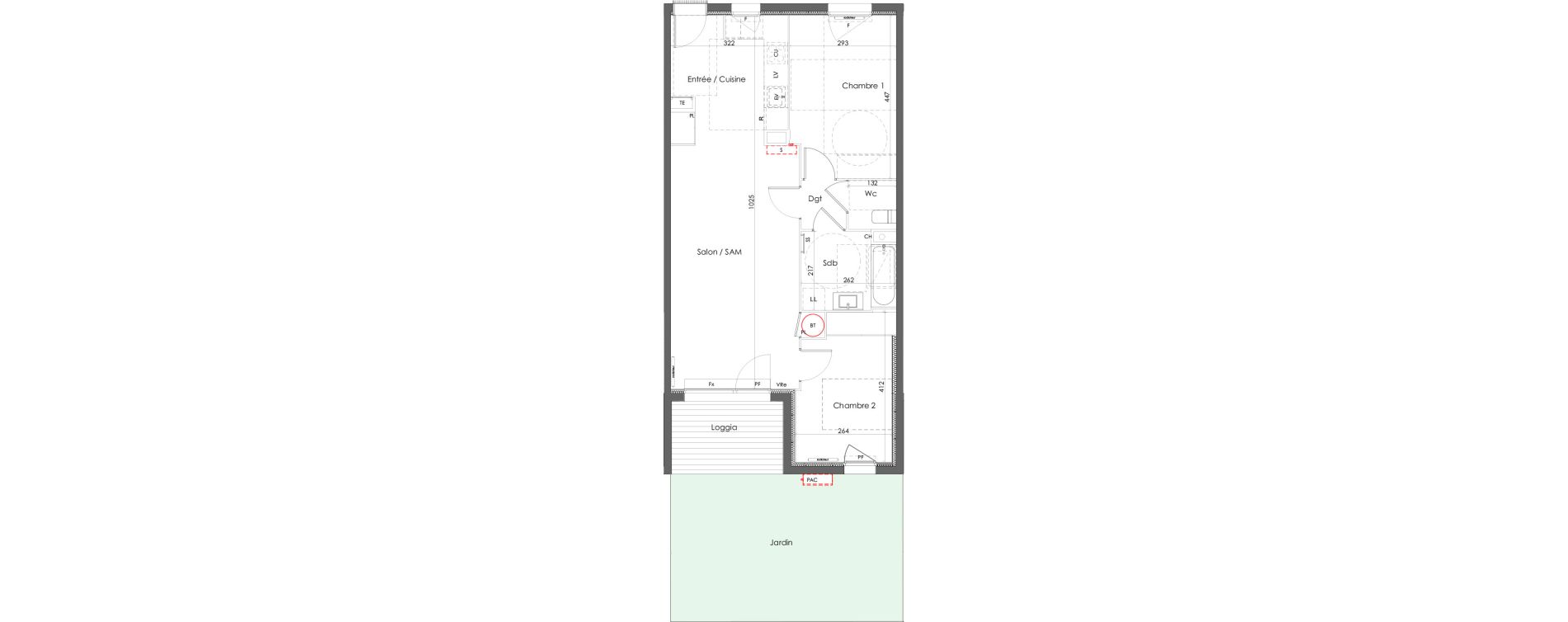 Appartement T3 de 66,67 m2 &agrave; Gujan-Mestras Centre