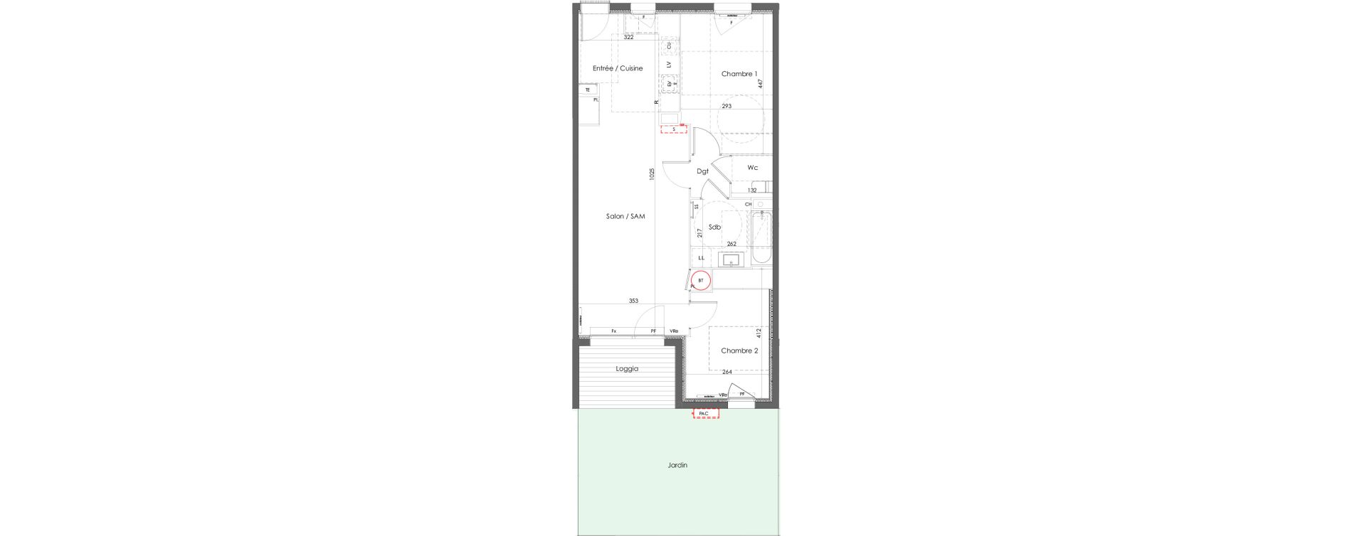 Appartement T3 de 66,67 m2 &agrave; Gujan-Mestras Centre