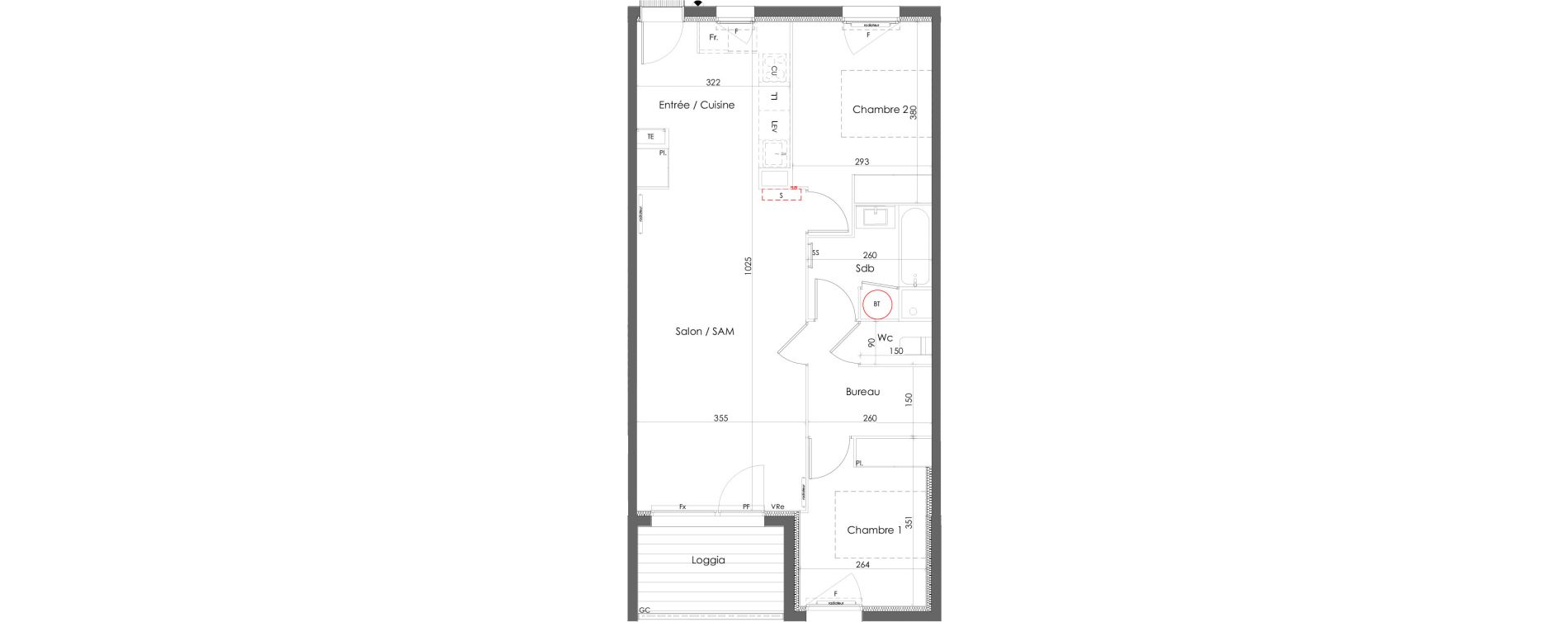 Appartement T3 de 66,42 m2 &agrave; Gujan-Mestras Centre