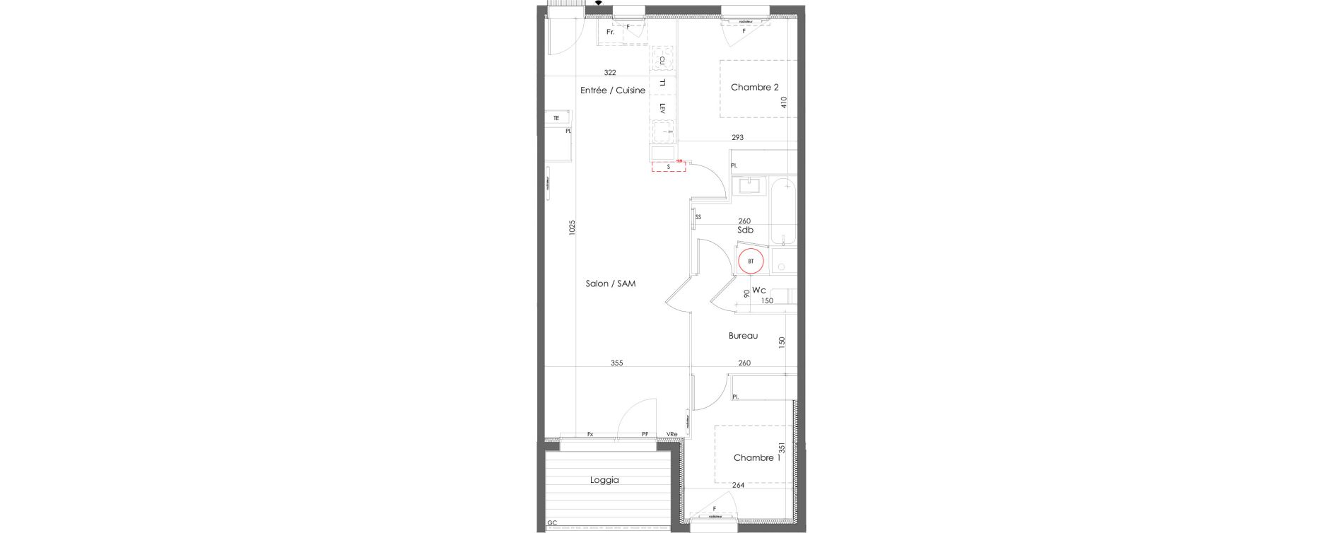 Appartement T3 de 66,42 m2 &agrave; Gujan-Mestras Centre