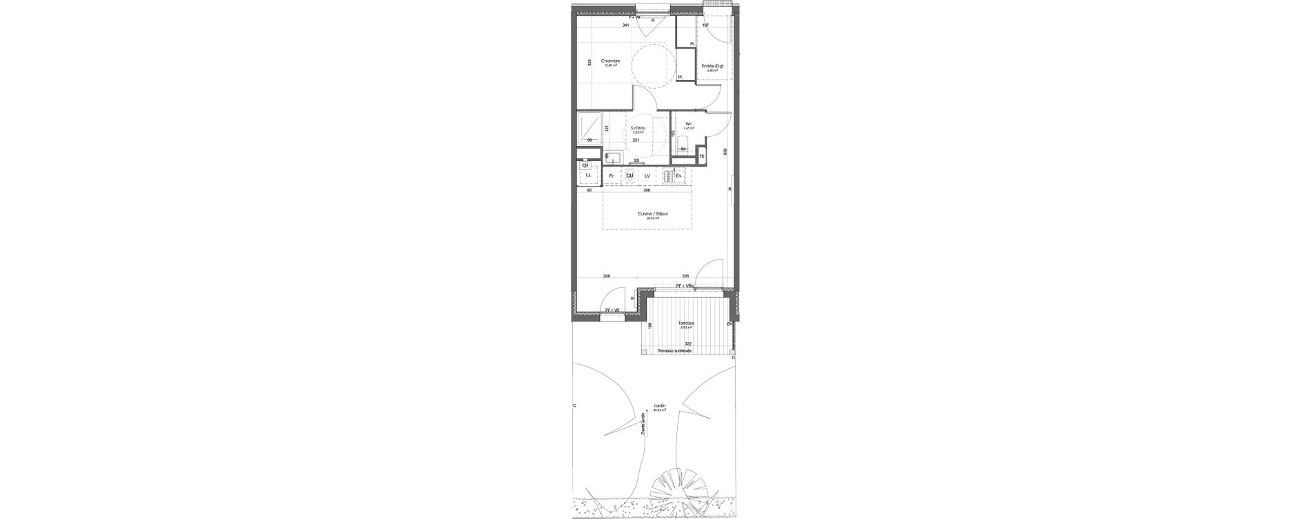 Appartement T2 de 50,85 m2 &agrave; Gujan-Mestras Centre