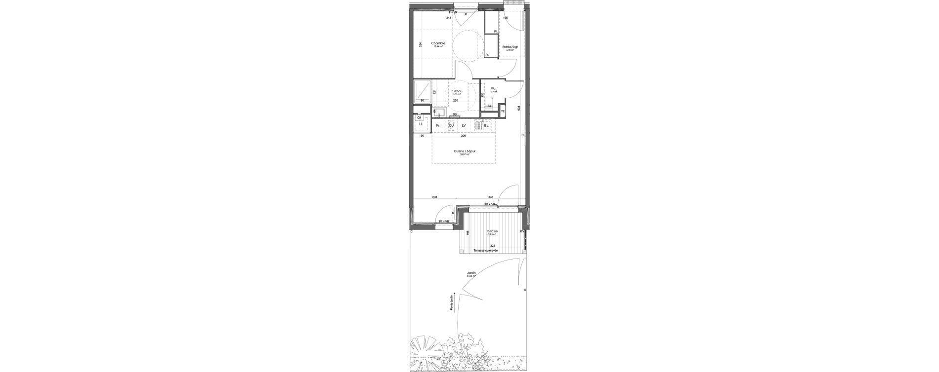 Appartement T2 de 50,81 m2 &agrave; Gujan-Mestras Centre