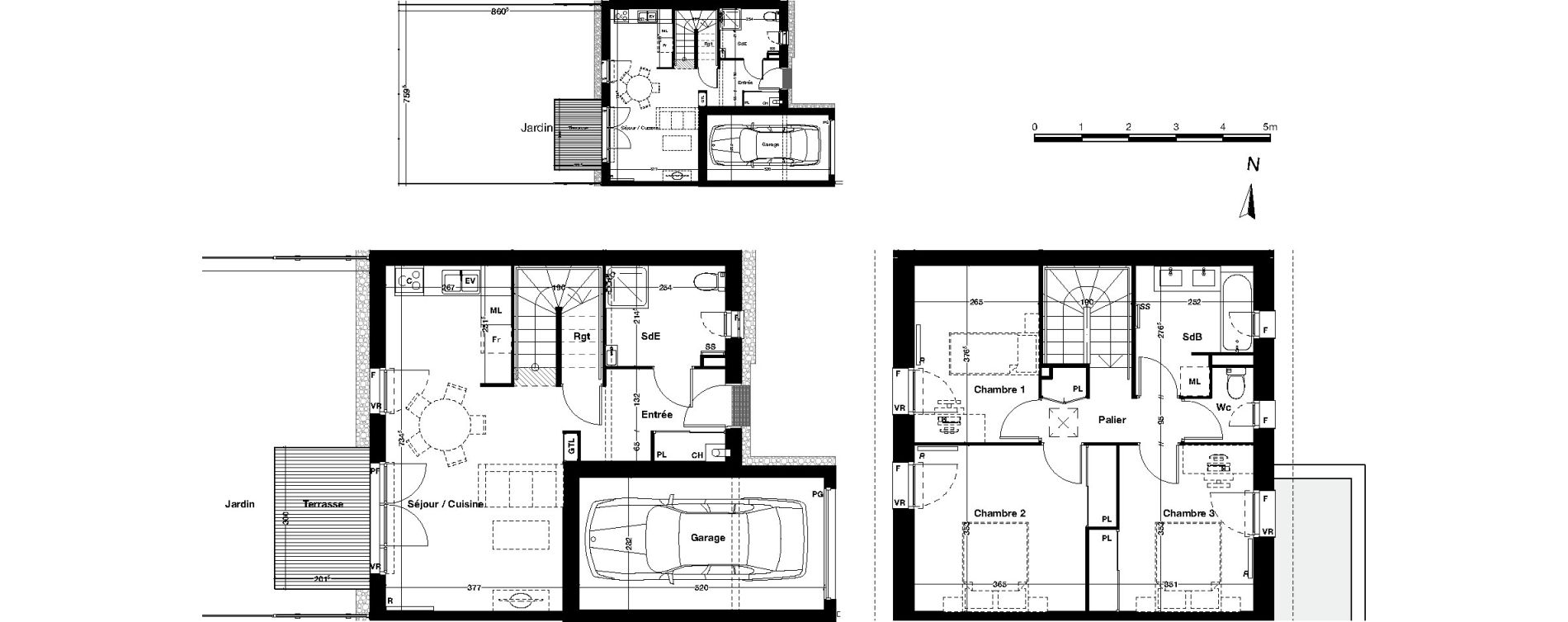 Villa T4 de 85,32 m2 &agrave; Gujan-Mestras Centre