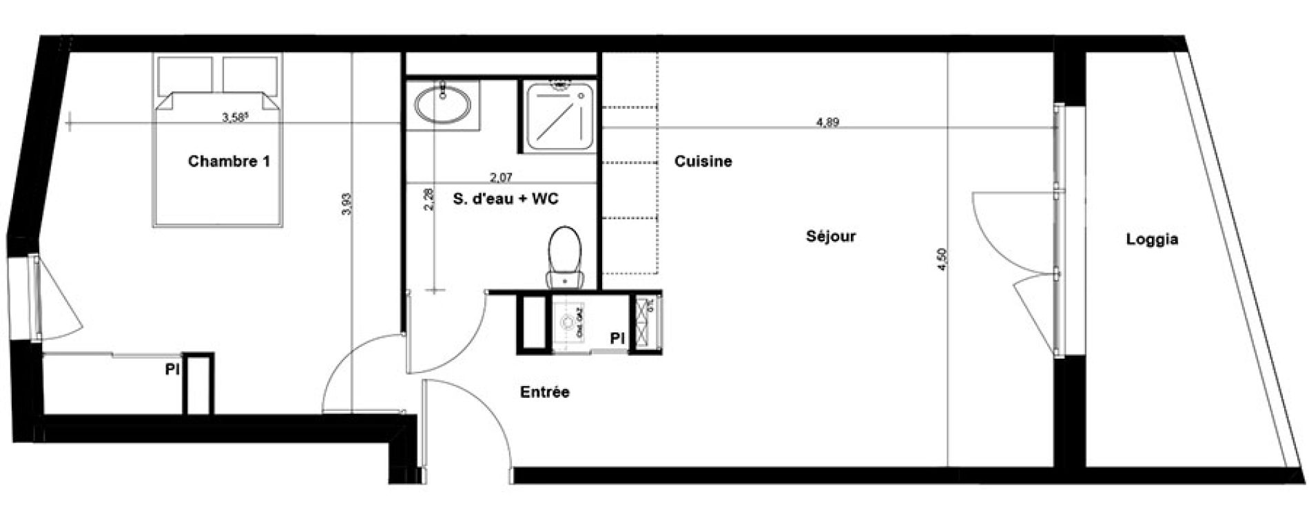 Appartement T2 de 44,86 m2 &agrave; Gujan-Mestras Centre