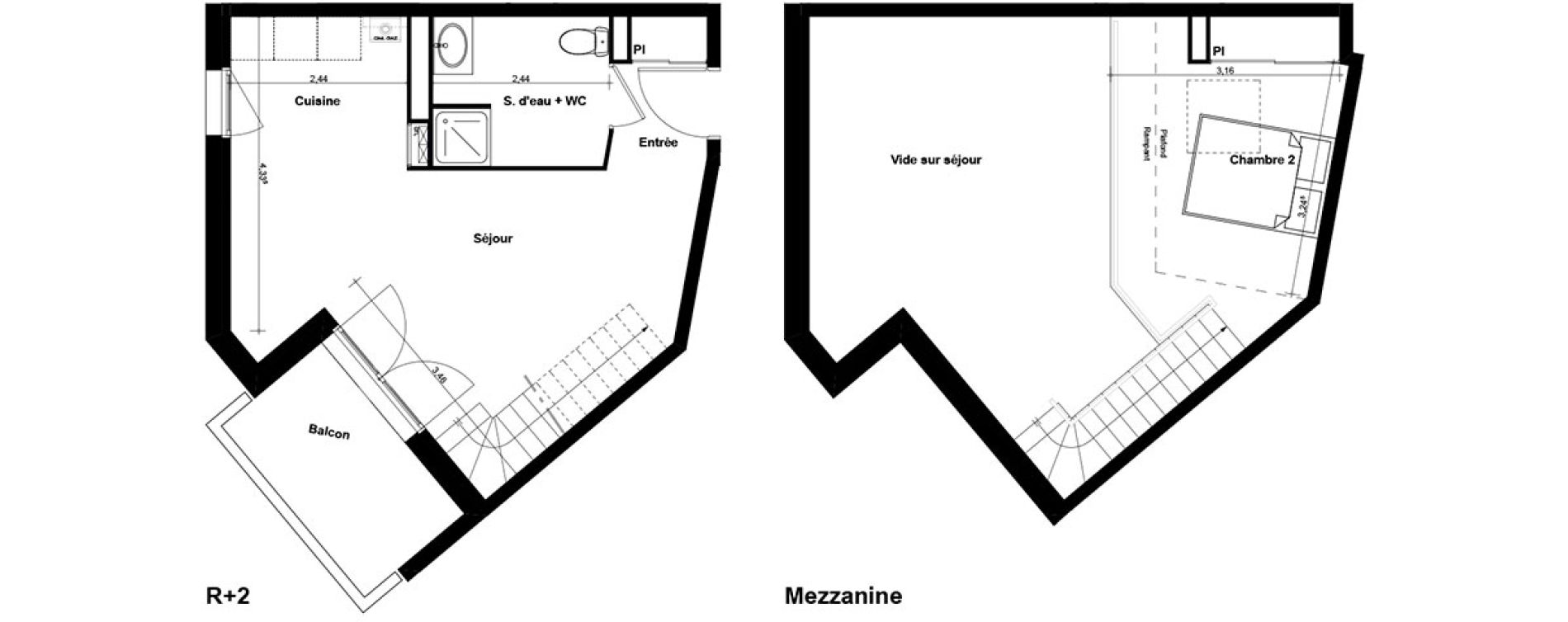 Appartement T1 bis de 42,91 m2 &agrave; Gujan-Mestras Centre