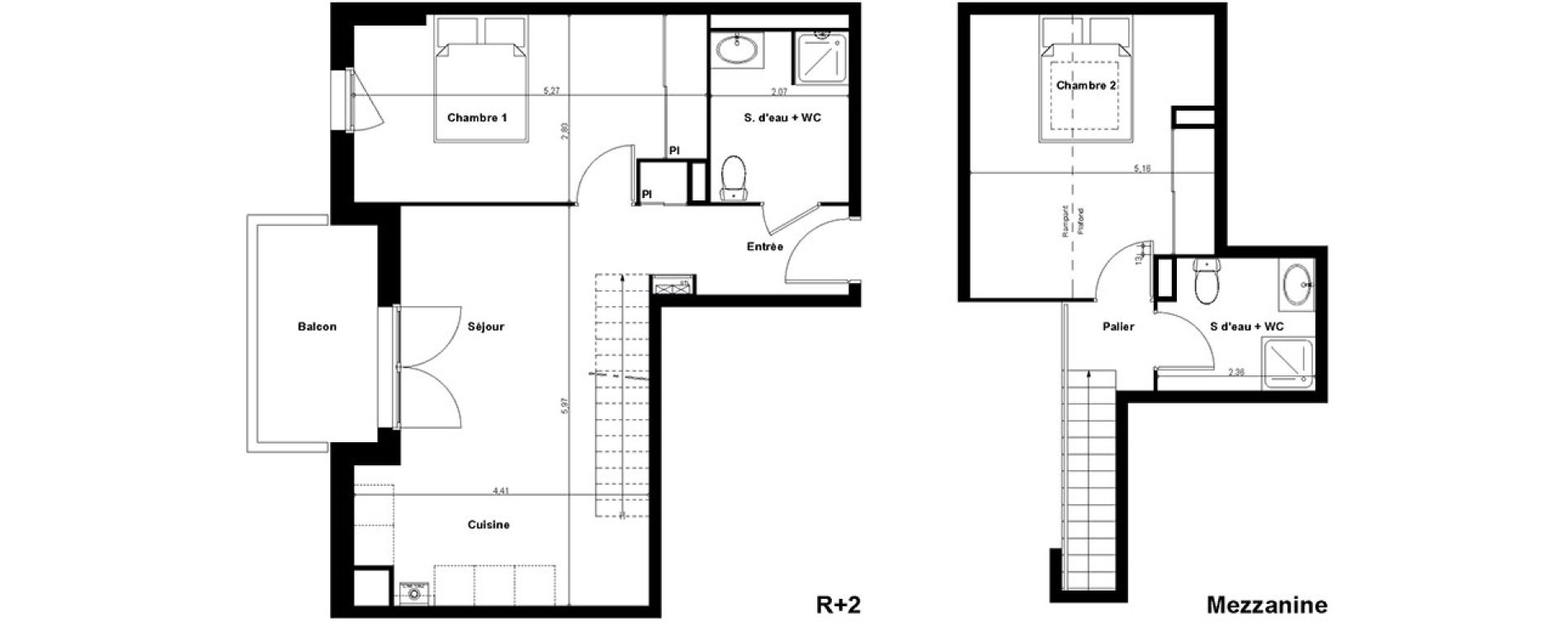 Duplex T3 de 65,10 m2 &agrave; Gujan-Mestras Centre