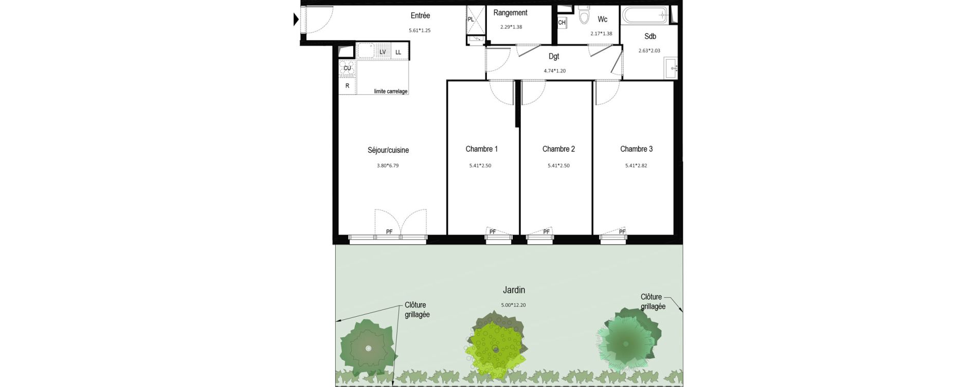 Appartement T4 de 93,70 m2 &agrave; Gujan-Mestras Centre